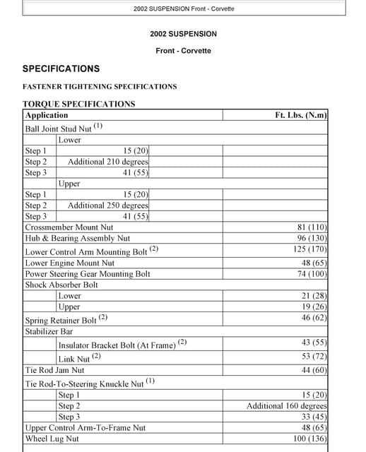 2002 corvette repair manual