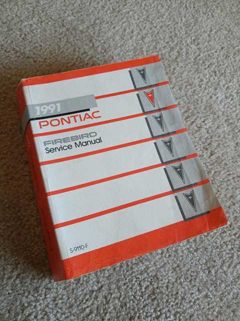 pontiac firebird repair manual