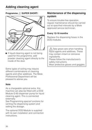 miele dishwasher repair manual