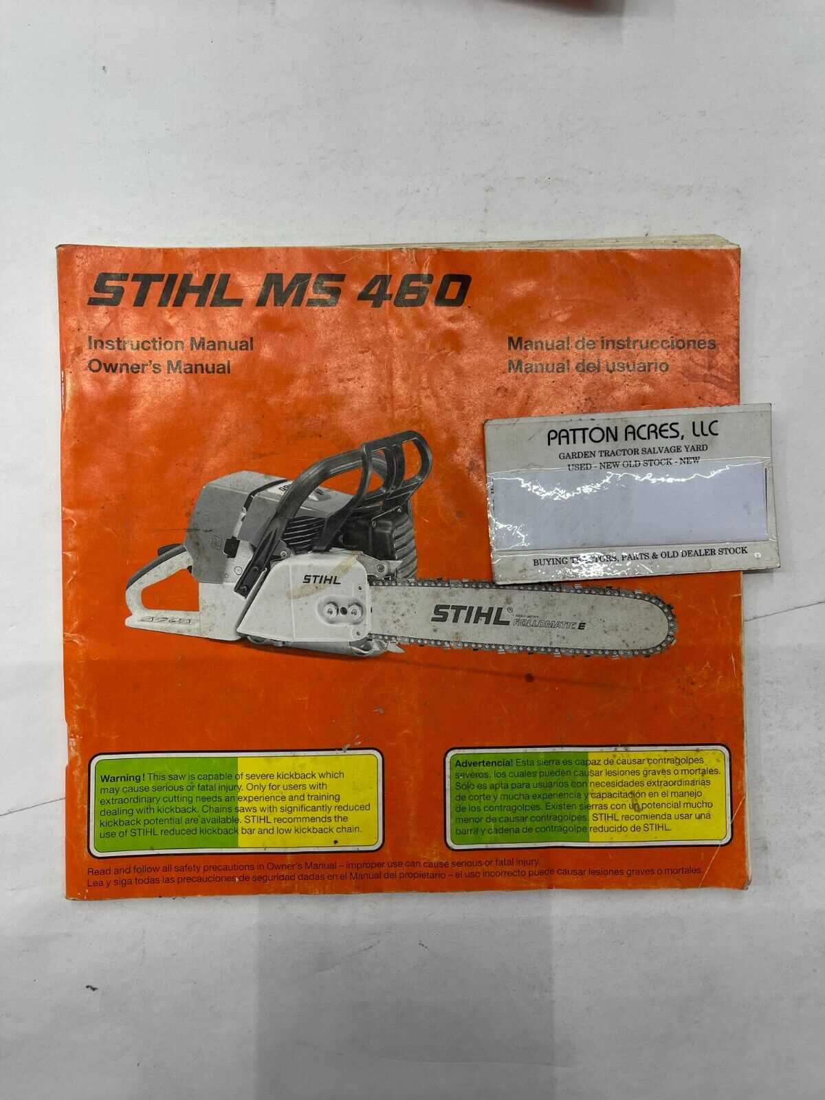 stihl ms 460 repair manual