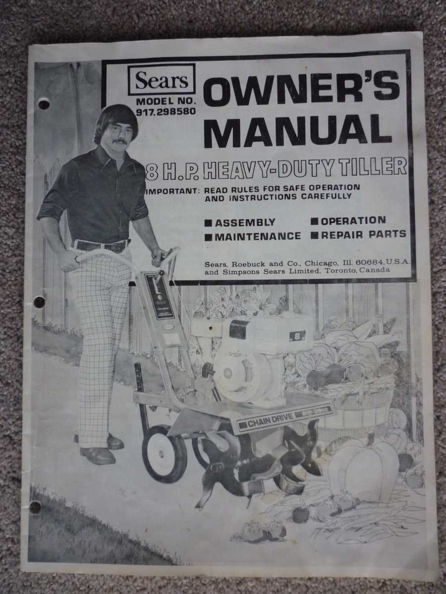 sears roto spader model 785 repair manual