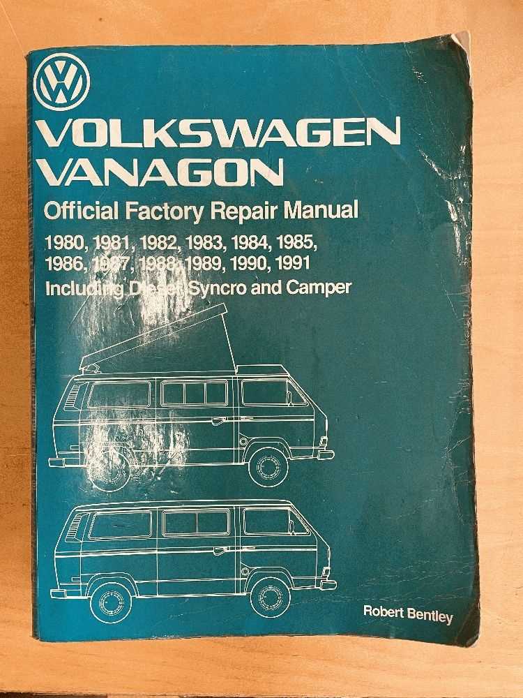 volkswagen vanagon official factory repair manual 1980 1991