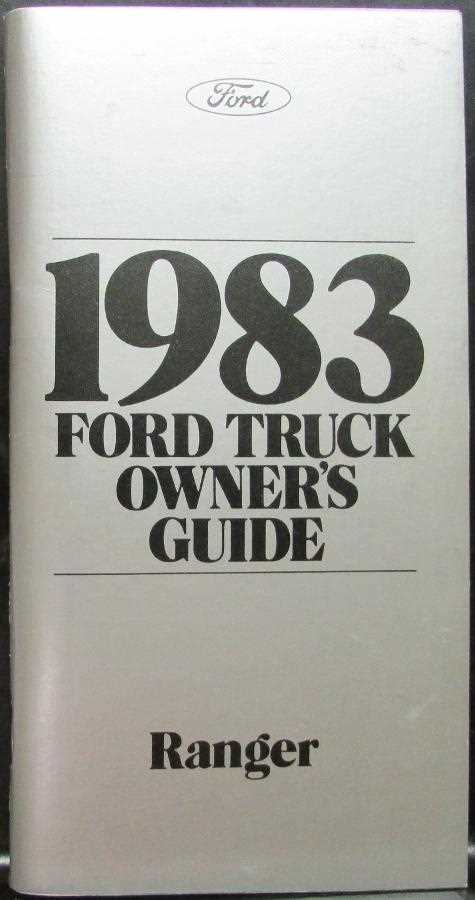 1983 ford ranger repair manual