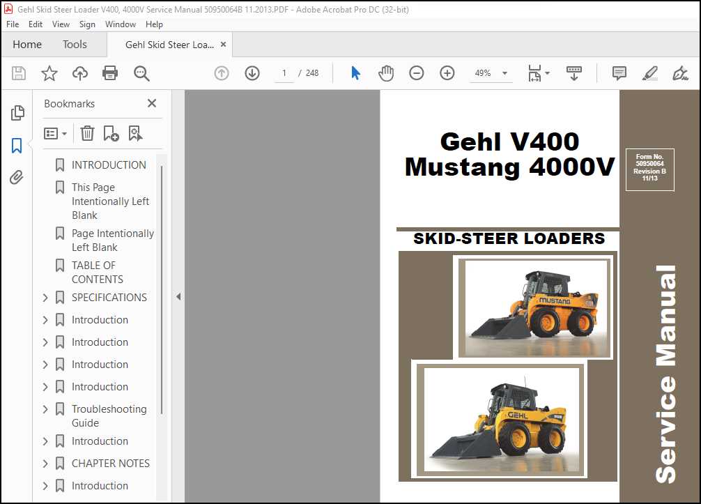 gehl skid steer repair manual