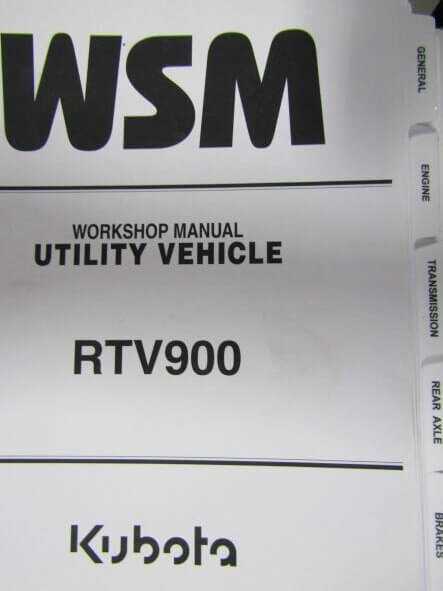 kubota rtv 900 repair manual