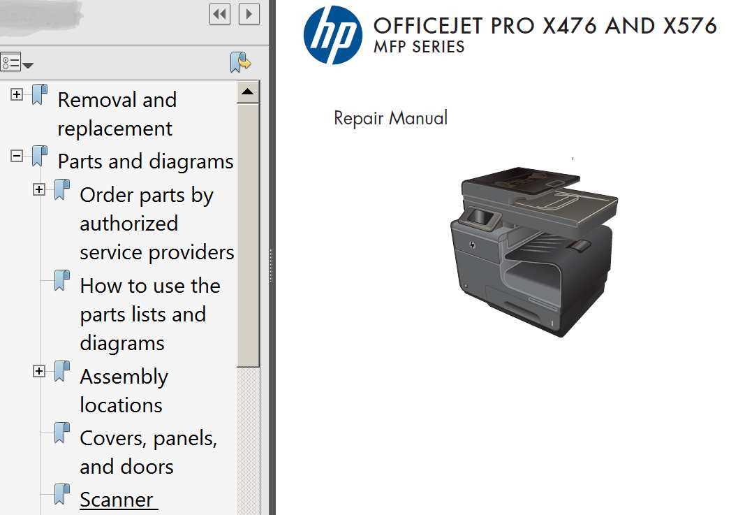 hp printer repair manuals