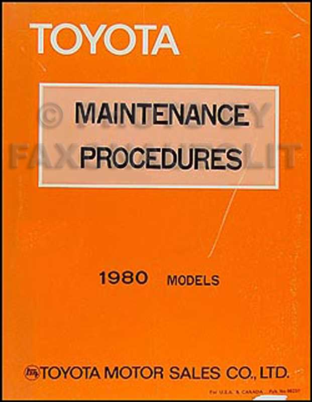 1980 toyota pickup repair manual