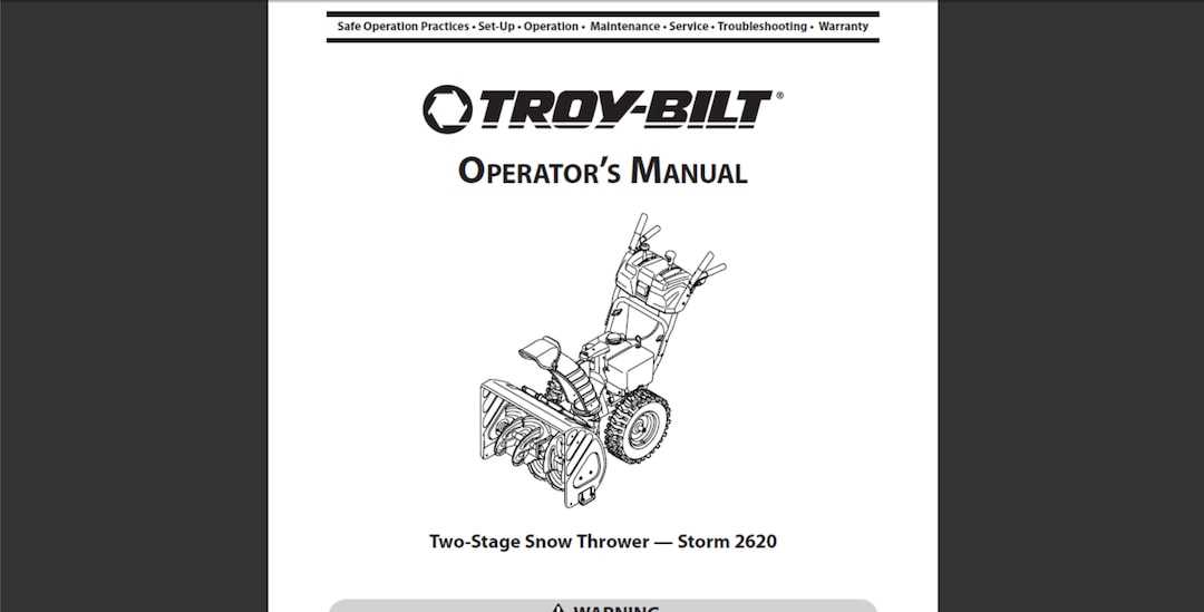 troy bilt storm 2620 repair manual