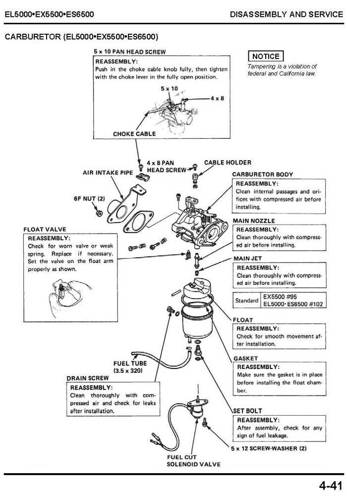 honda ex5500 generator repair manual