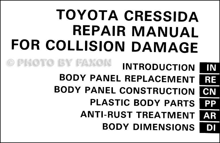 1992 toyota cressida repair manual