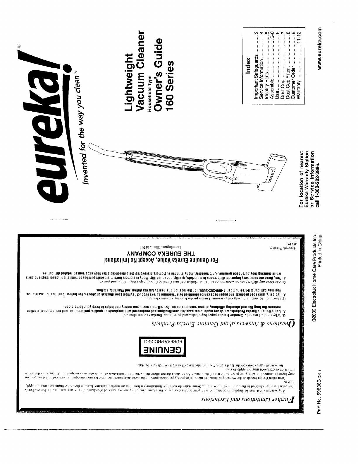 eureka vacuum repair manual