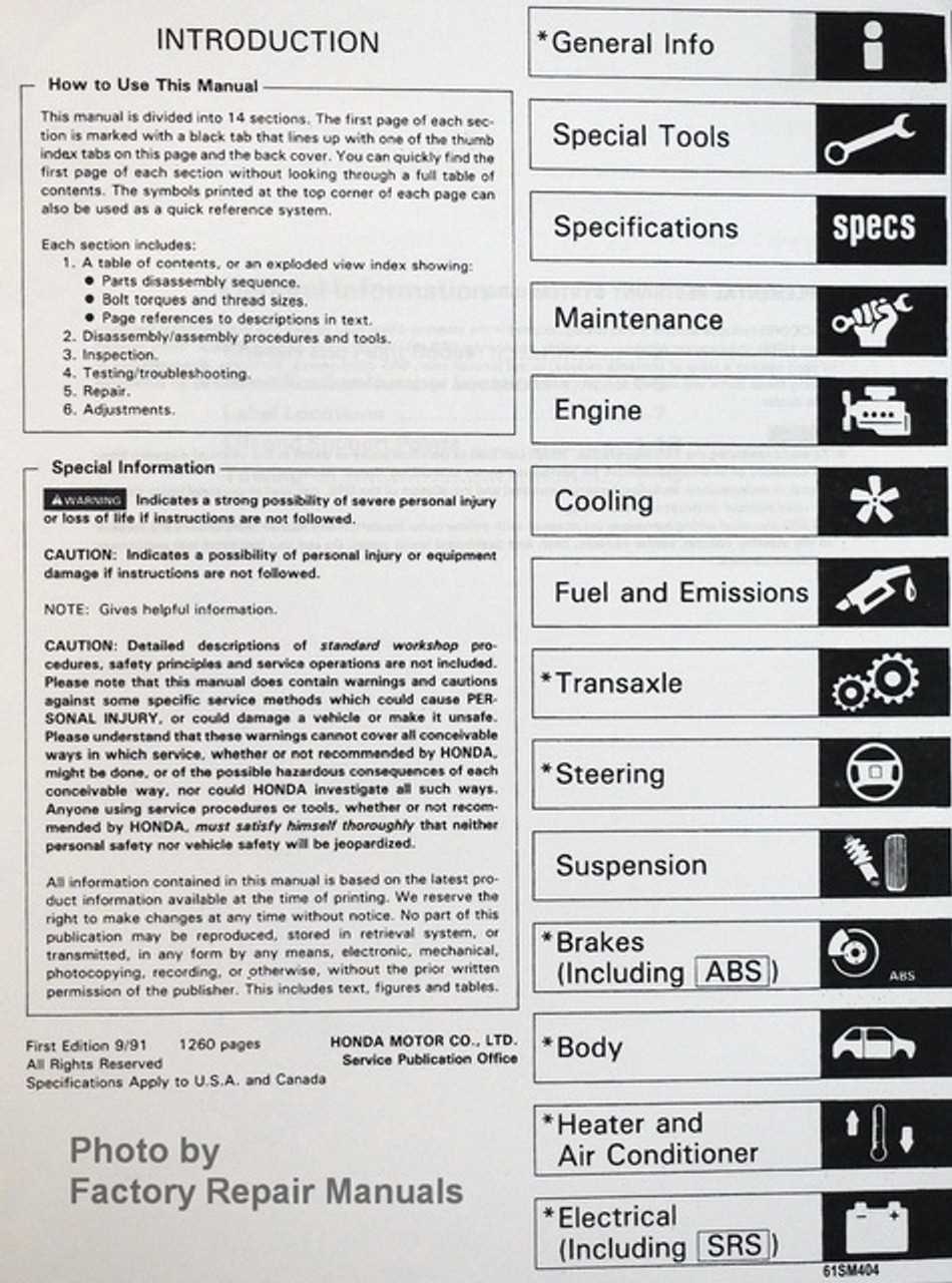 1992 honda civic repair manual