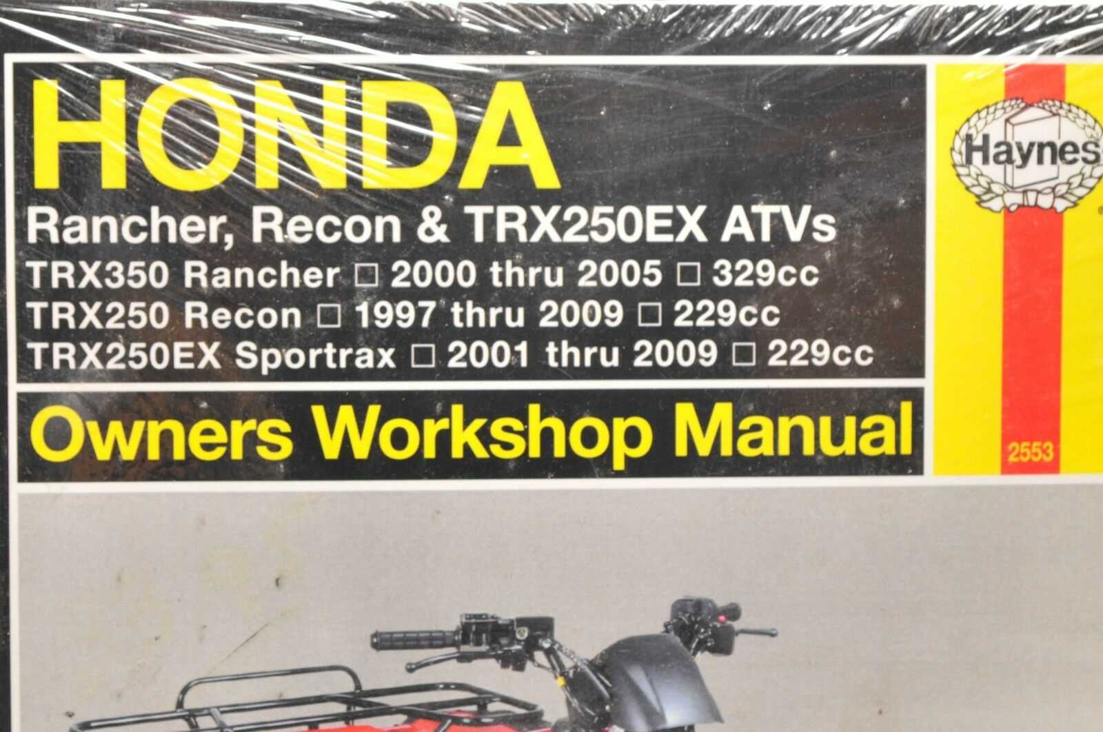 2001 honda recon repair manual