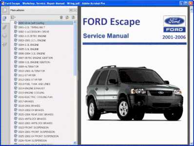 free ford escape repair manual