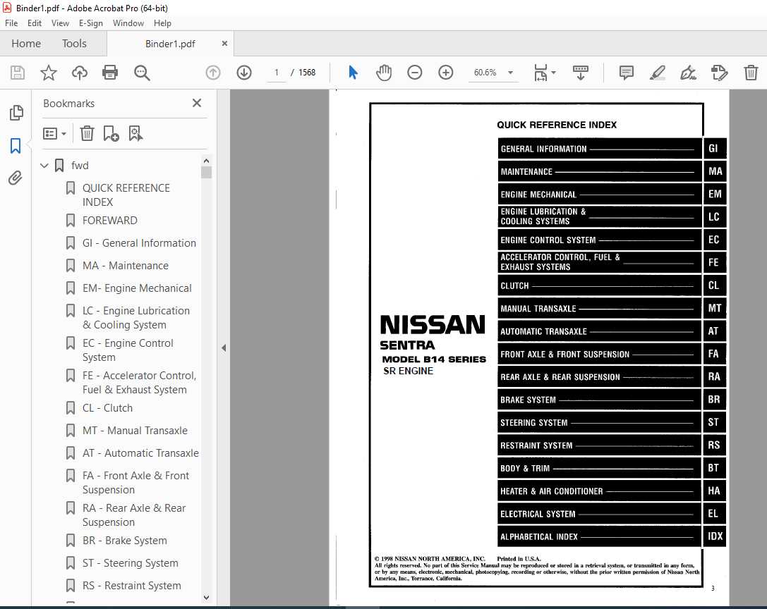 99 nissan quest repair manual