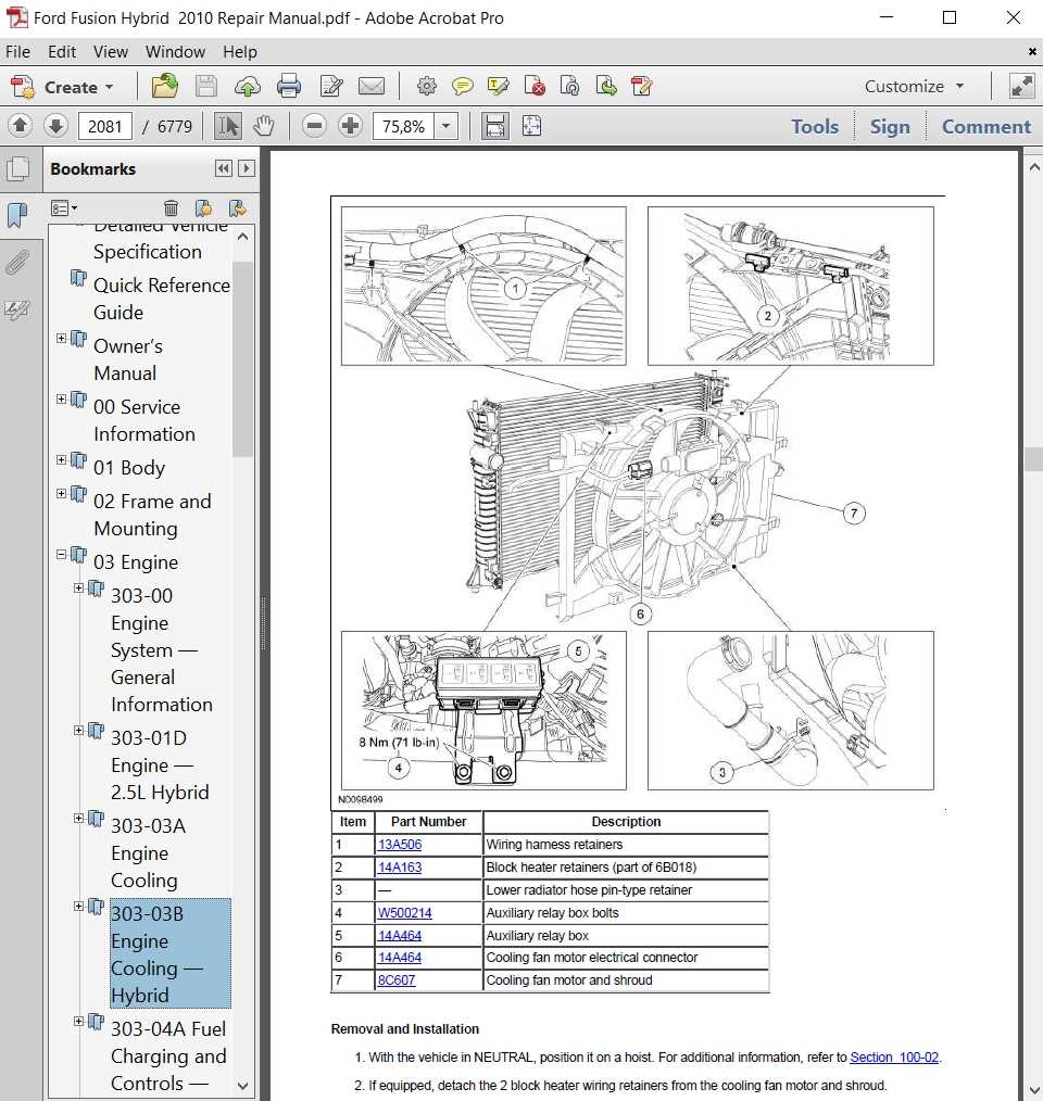 2010 ford fusion repair manual