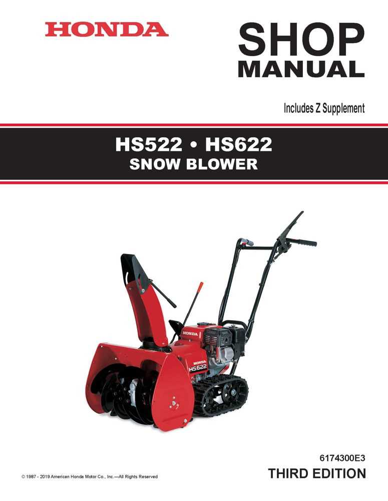 honda snowblower hs622 repair manual