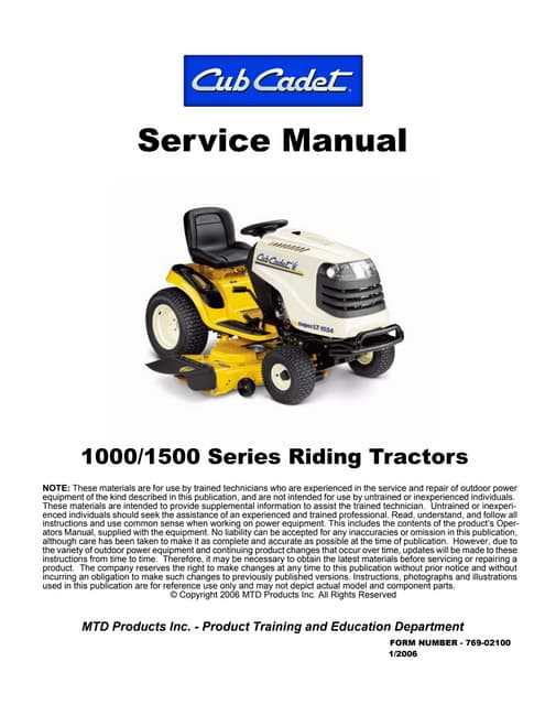 cub cadet i1046 repair manual