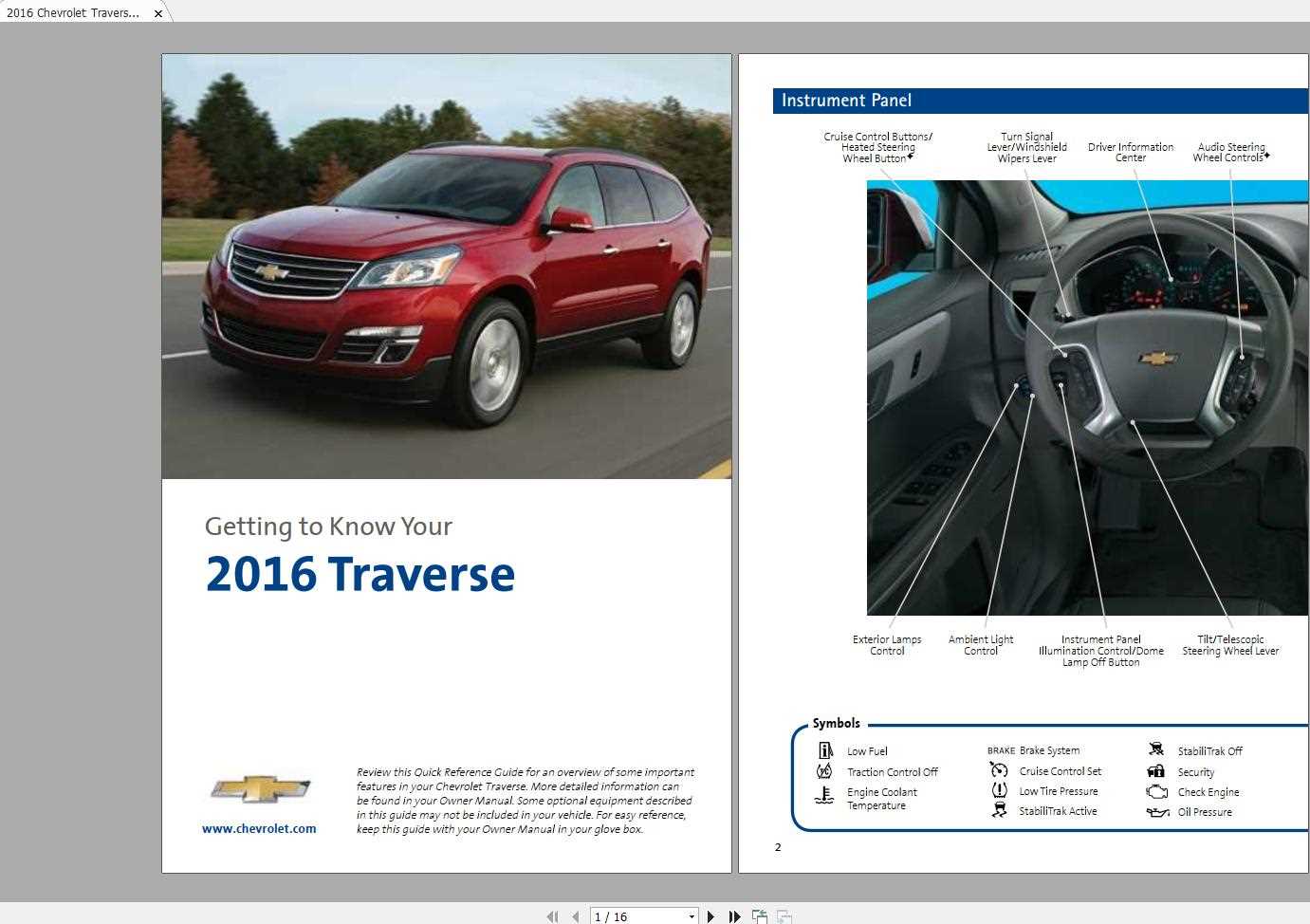 2014 chevy traverse repair manual