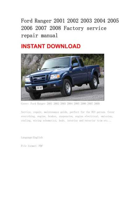 2004 ford ranger repair manual