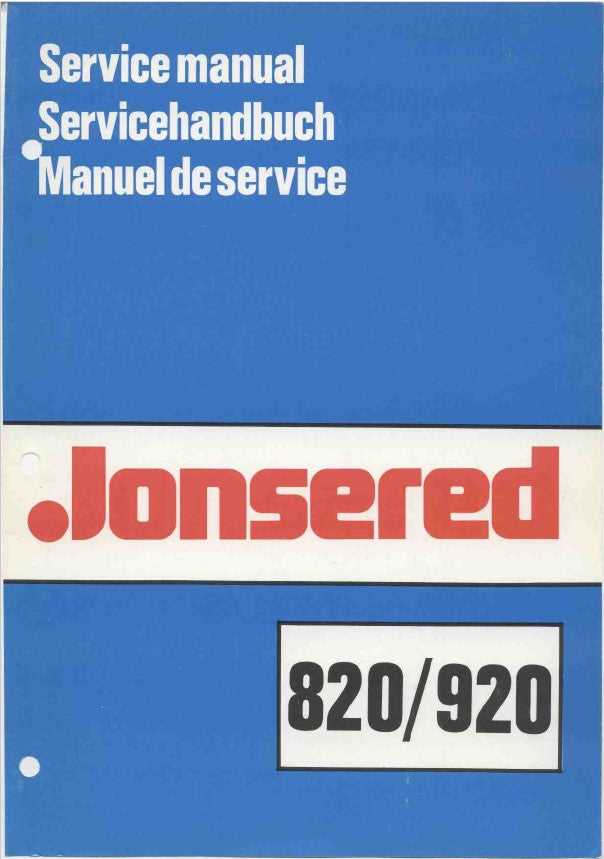 jonsered chainsaw repair manual