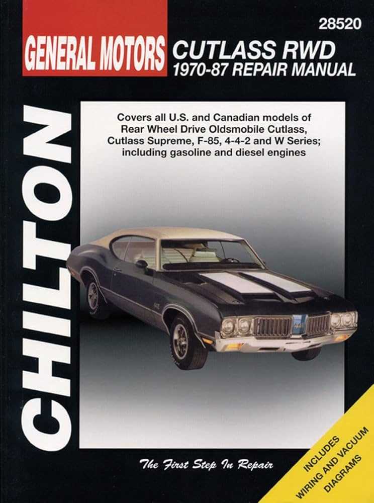 oldsmobile cutlass repair manual