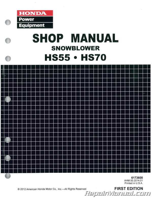 honda hs55 snowblower repair manual