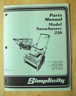 simplicity snowblower repair manual