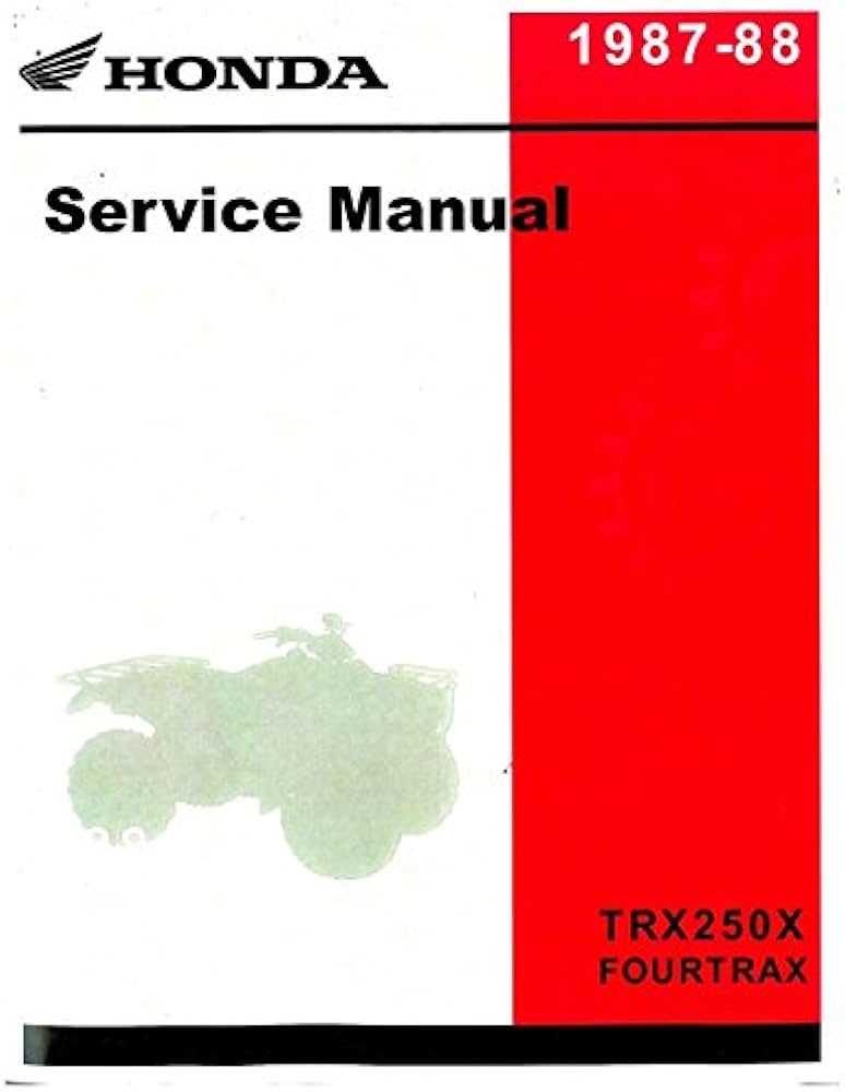 1987 honda 250x repair manual