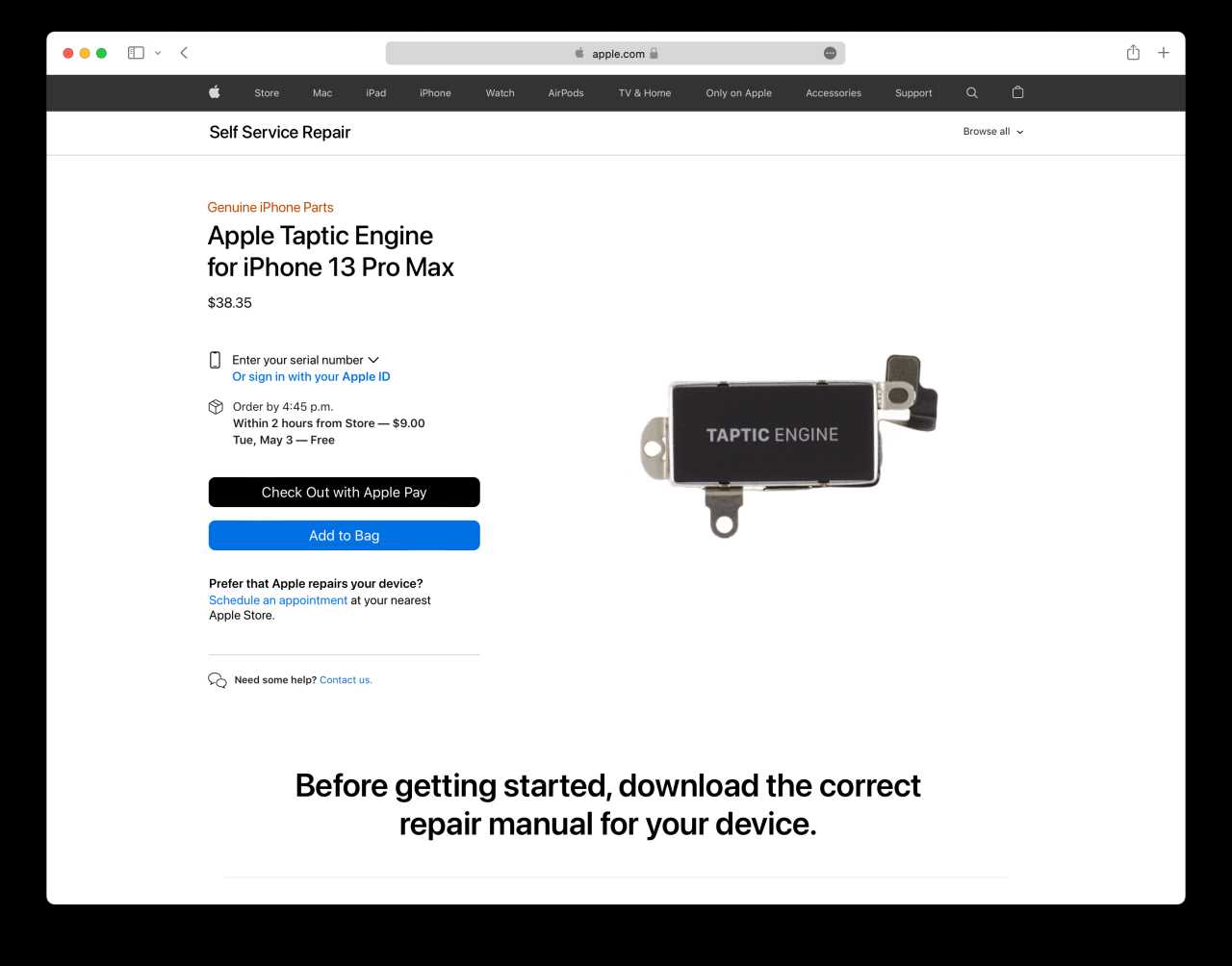 apple self service repair manual