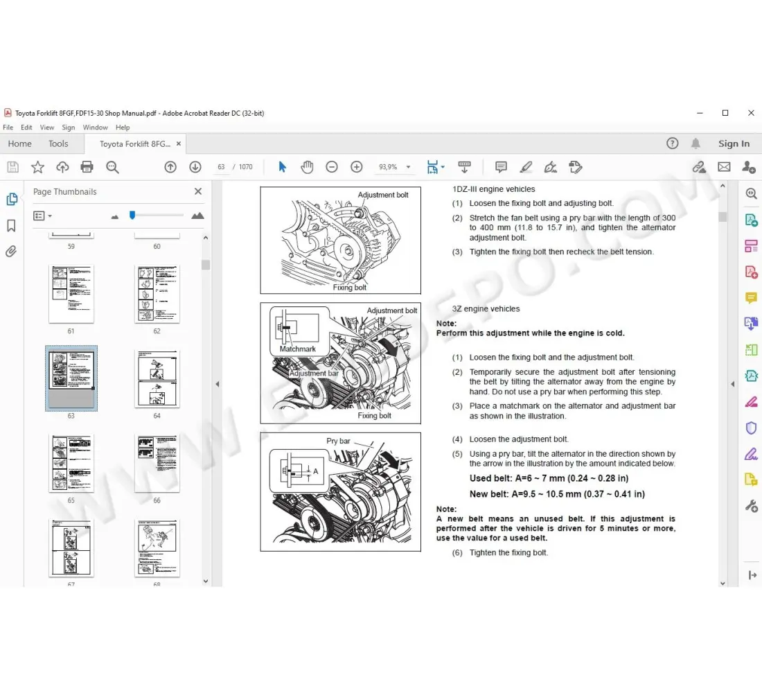 toyota 1dz ii engine repair manual