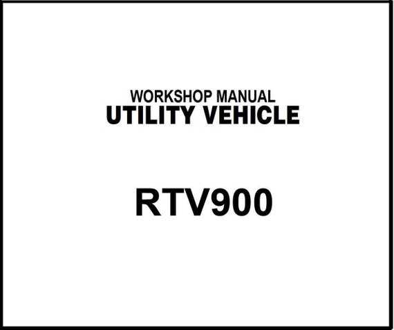 kubota rtv 900 repair manual