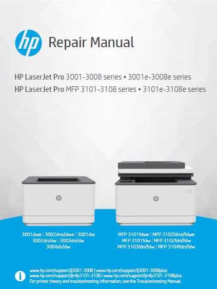 hp printer repair manuals