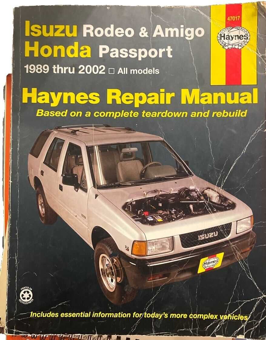 1995 isuzu rodeo repair manual