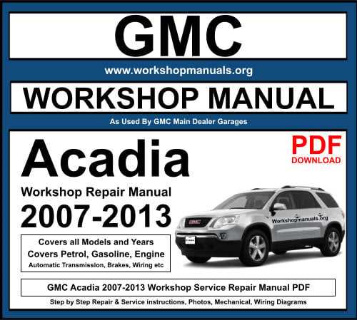 2011 gmc acadia repair manual