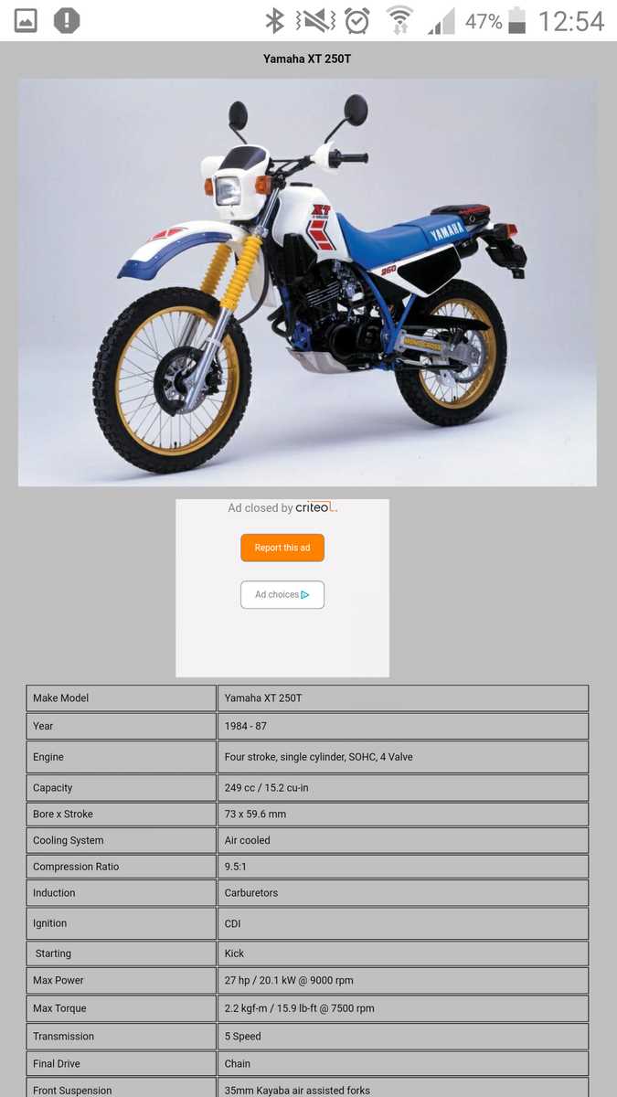 yamaha xt350 repair manual