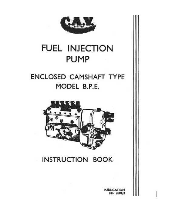 cav diesel injection pump repair manual