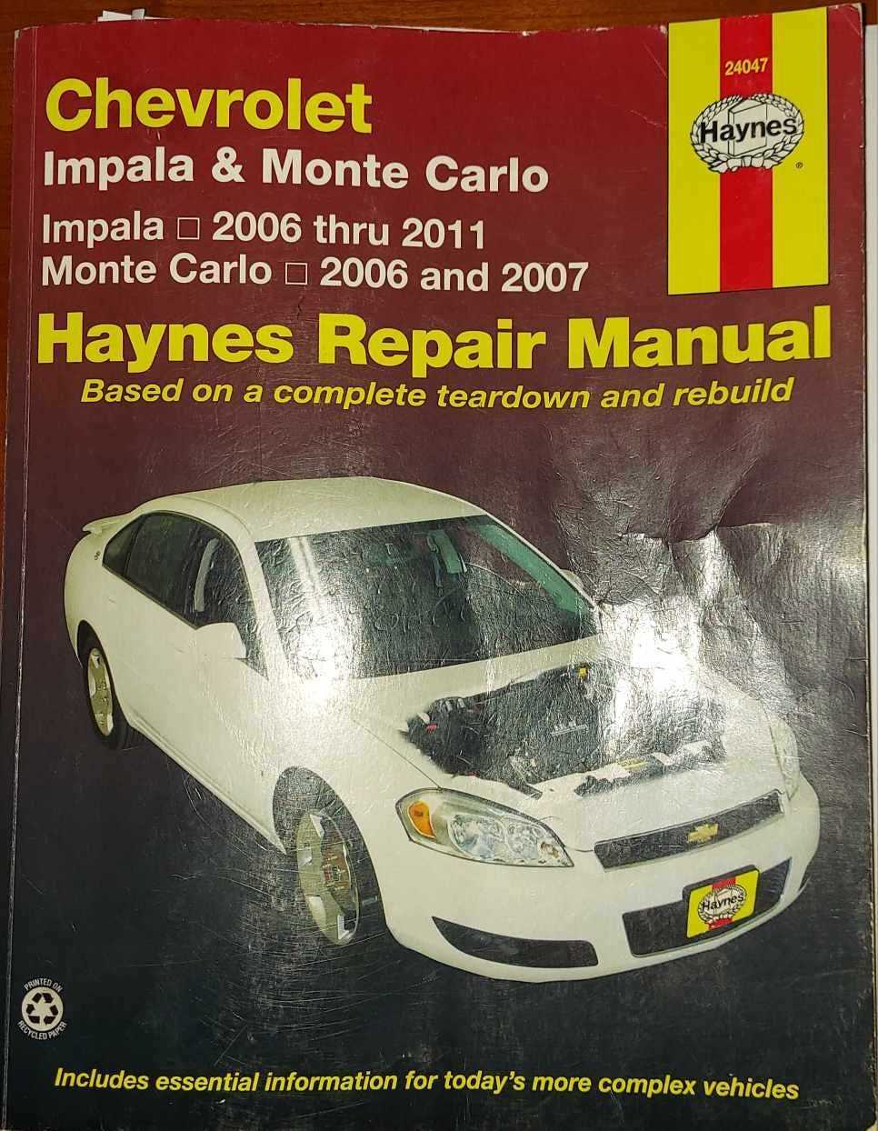 2006 chevy impala repair manual