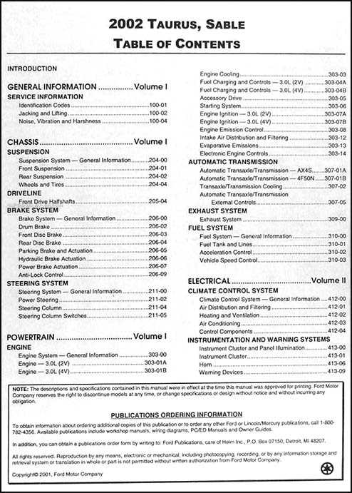 2002 taurus repair manual