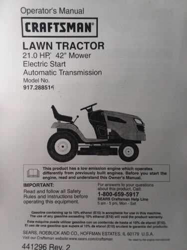 repair manual for craftsman lawn tractor