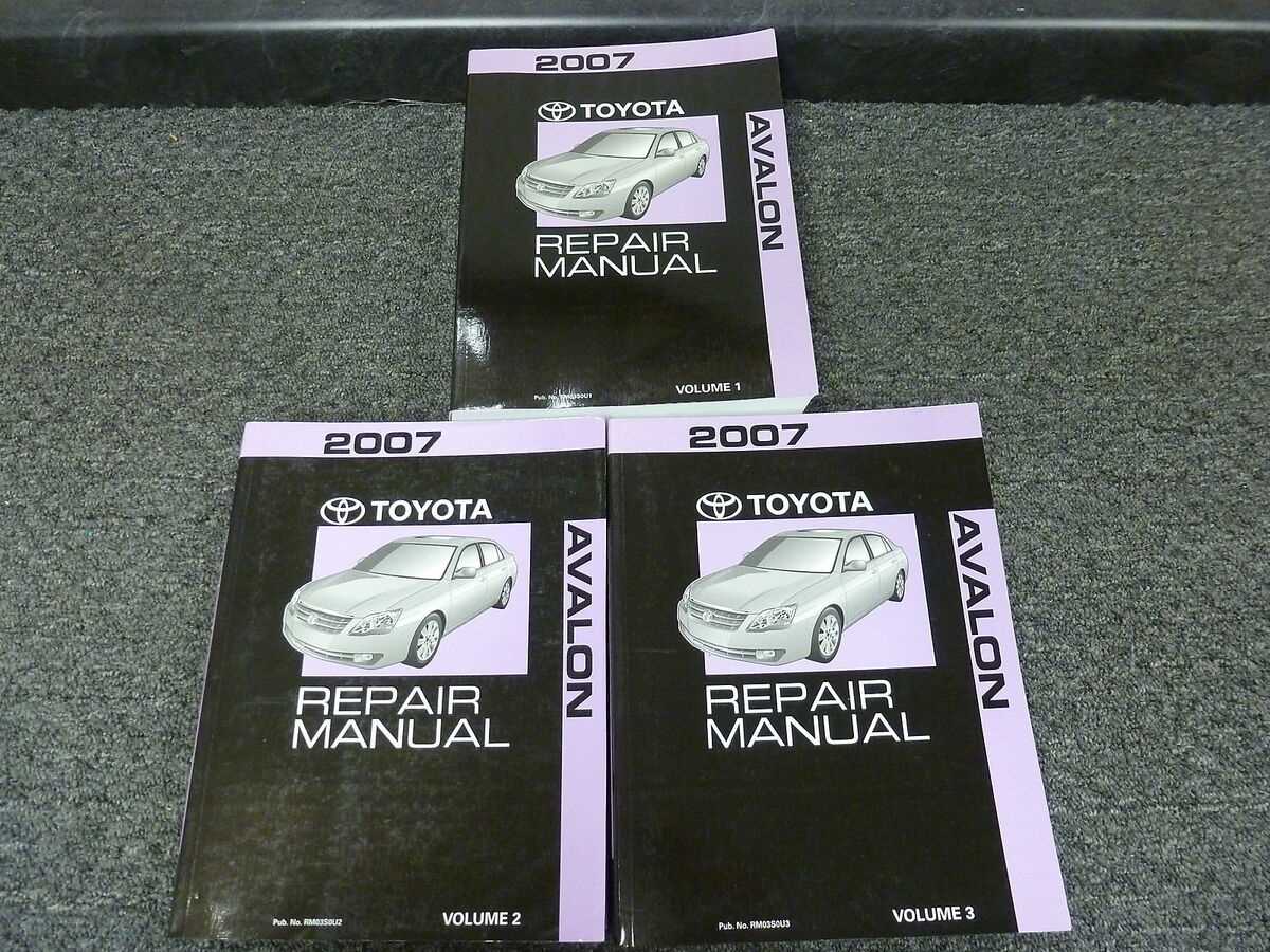 2007 toyota avalon repair manual