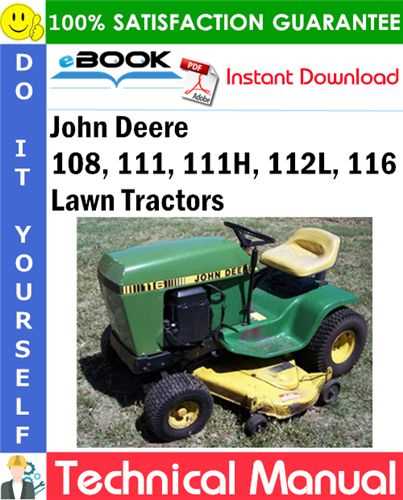 john deere lawn tractor repair manual