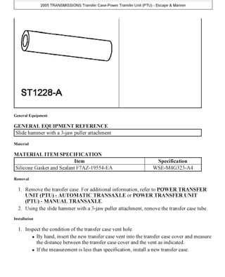 ford escape 2003 repair manual