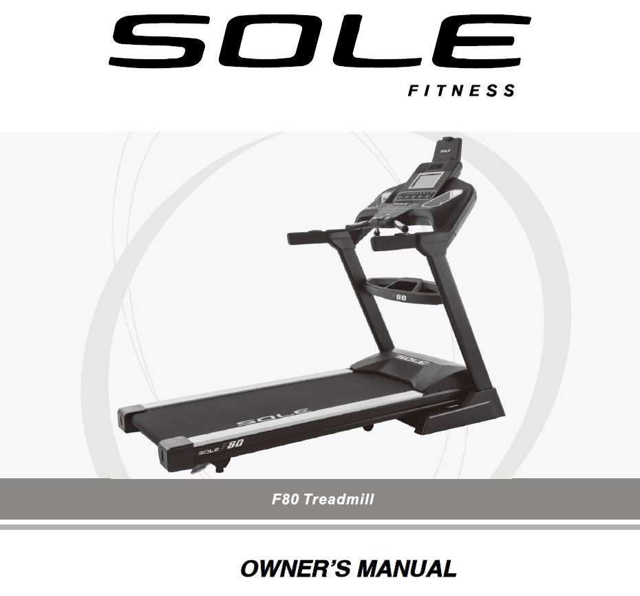 sole f80 treadmill repair manual