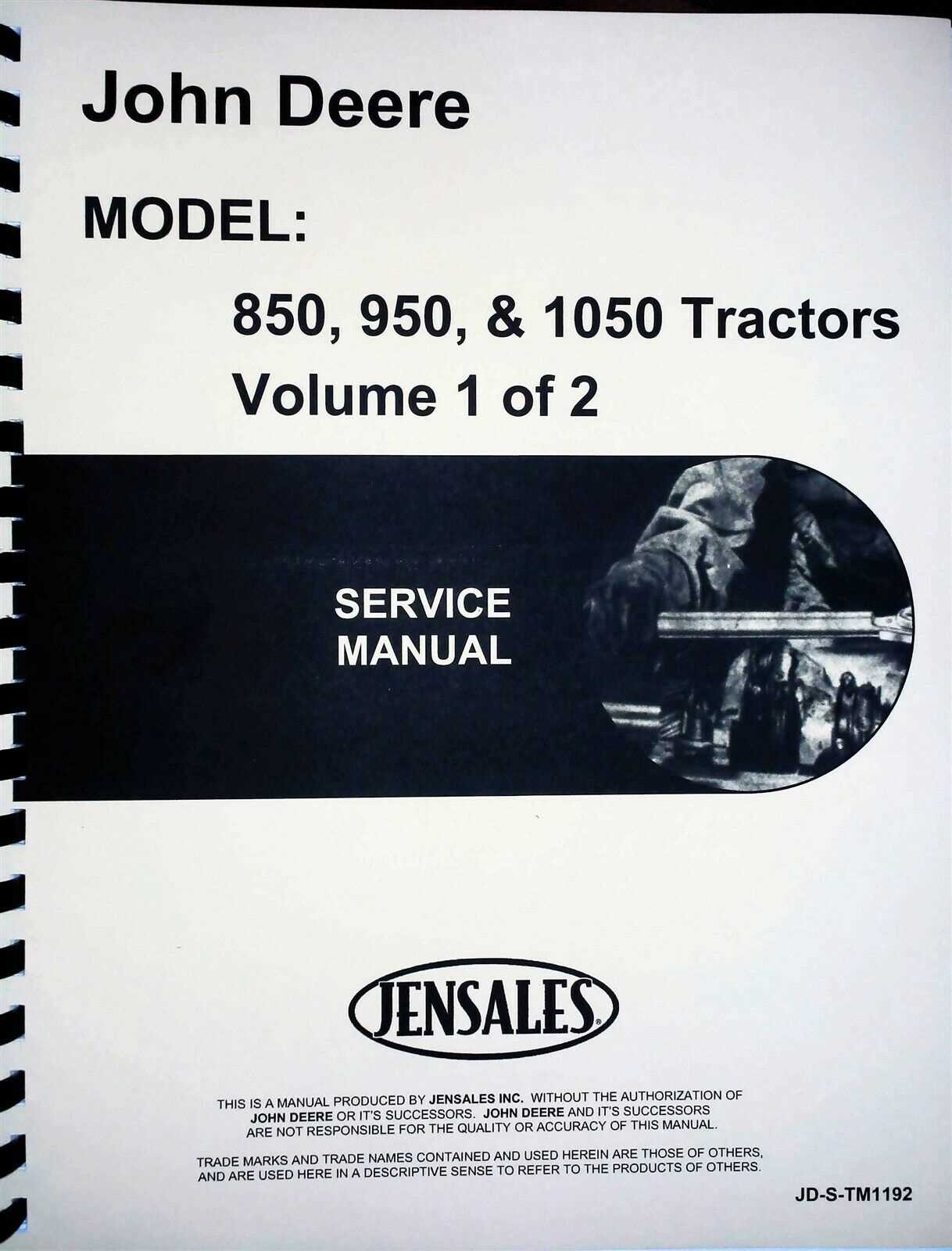 john deere 1050 repair manual