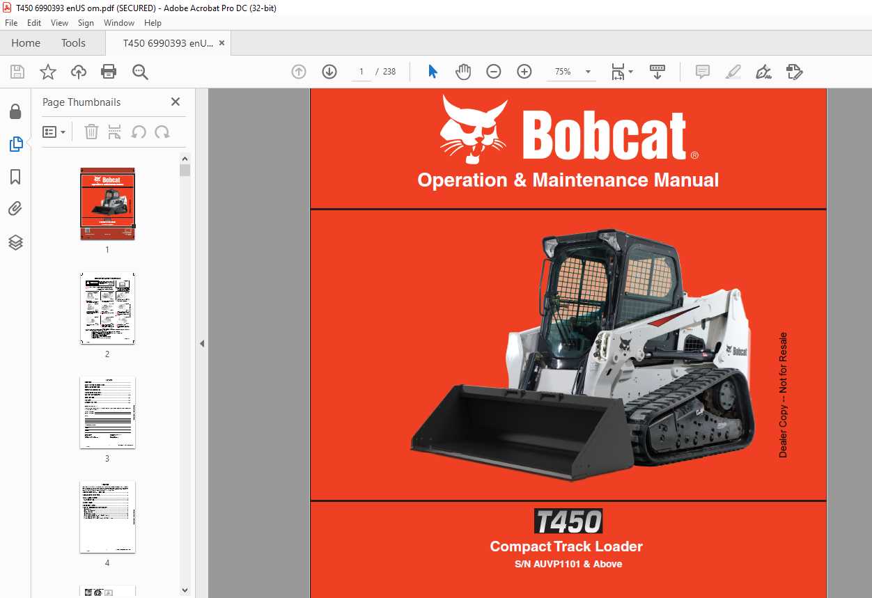 bobcat t590 repair manual