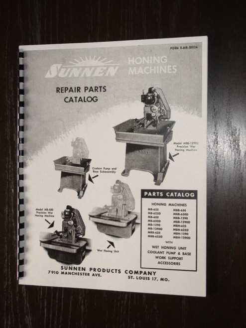 sunnen lbn repair parts manual