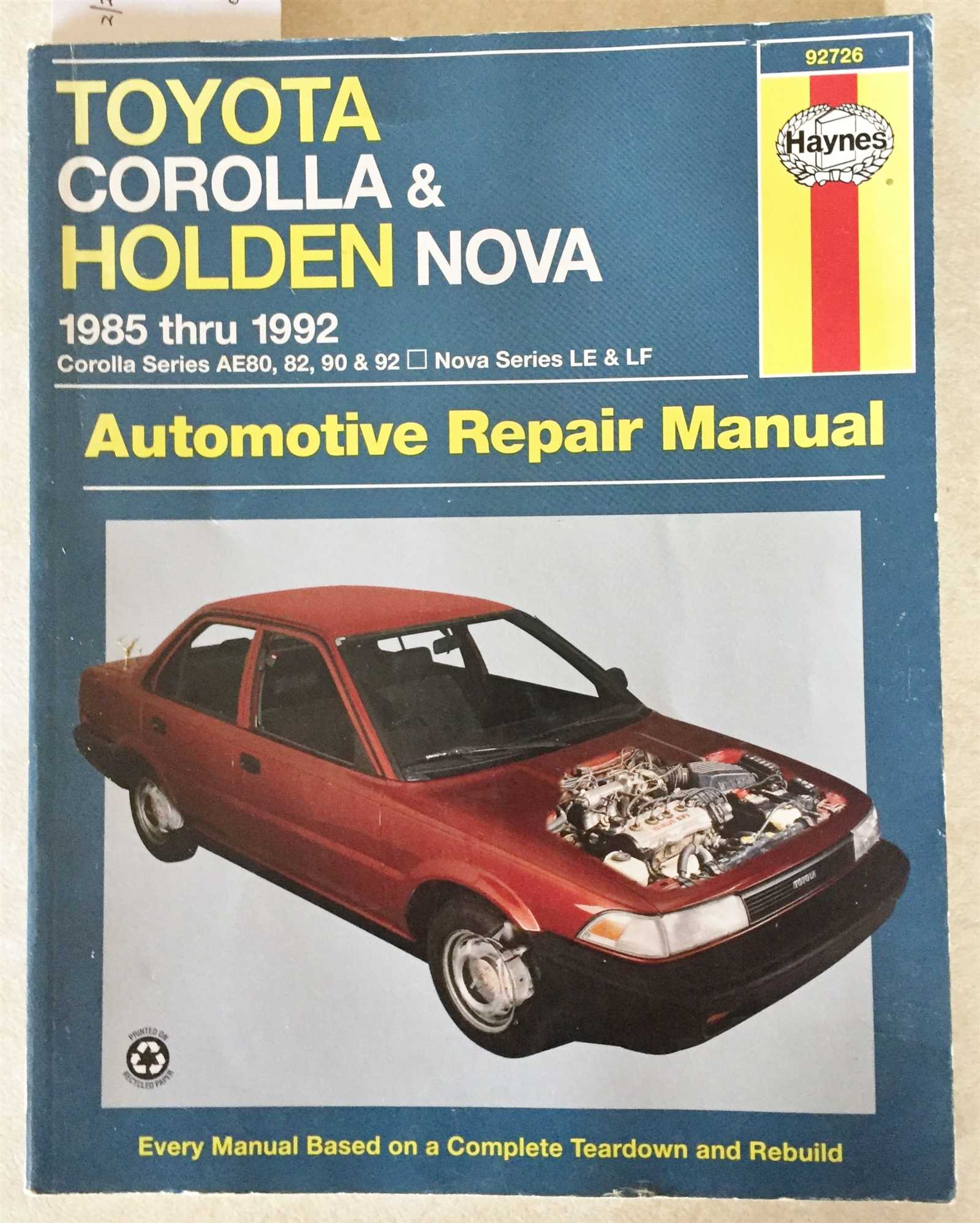 toyota repair manual corolla