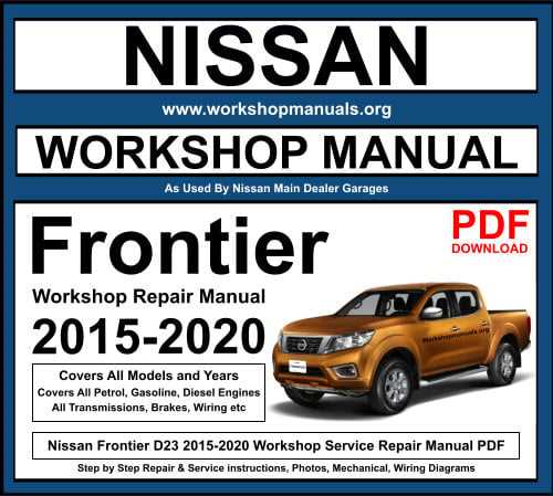 2016 nissan frontier repair manual