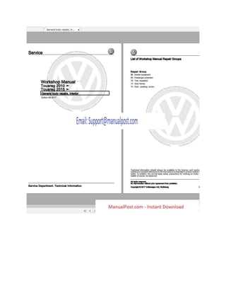 volkswagen touareg repair manual